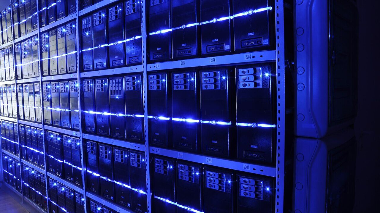 Server racks in a data center