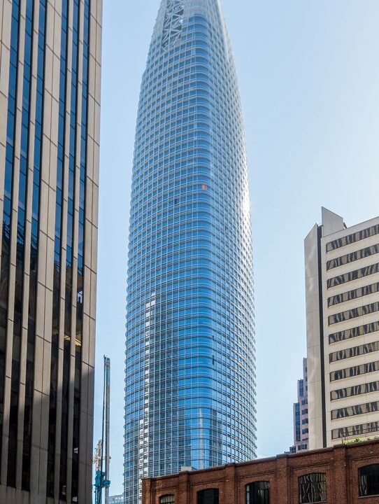 Salesforce Tower rising above San Francisco buildings